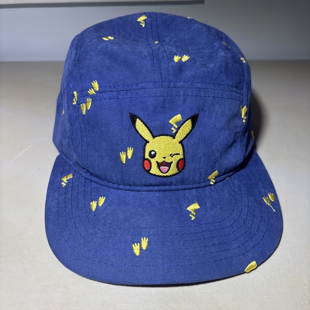 Original Pokemon Pikachu Blue With Pikachu's Paws & Tails Strapback Hat Cap 2017